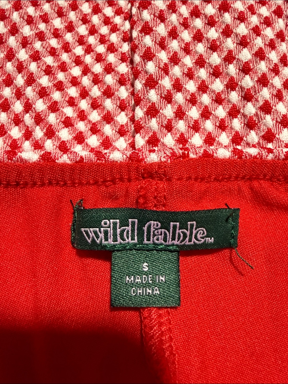 wild fable Red Gingham Skater Skirt - Picture 2 of 2